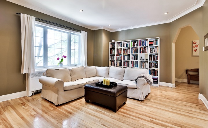 The living room of a Montreal home.