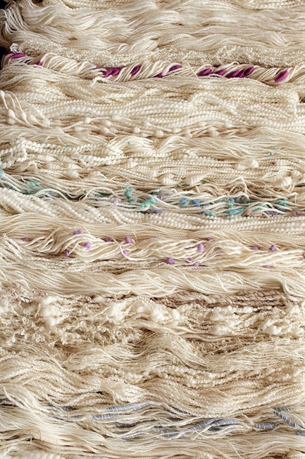 This photo provided by Storey Publishing shows spinning yarn from "The Spinner's Book of Yarn Designs: Techniques for Creating 80 Yarns," by author Sarah Anderson.