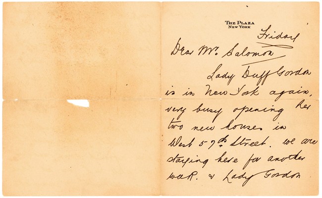 This undated photo provided by Lion Heart Autographs shows a letter by one of the survivors of the sinking of the Titanic written six months after the disaster, which could fetch $4,000 to $6,000.