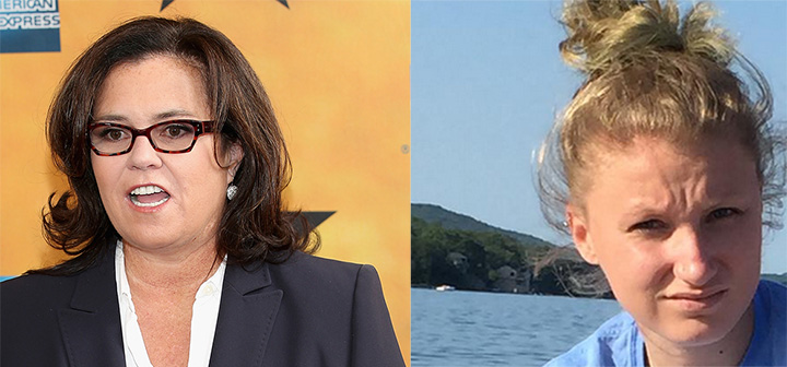 Rosie O’Donnell’s 17-year-old daughter, Chelsea (right) has been reported missing. 