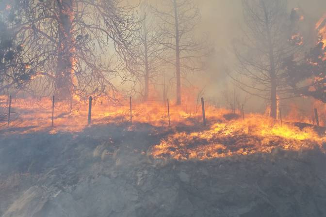Firefighters have made progress containing the Rock Creek fire east of Osoyoos, B.C., but changing weather could be their biggest foe.