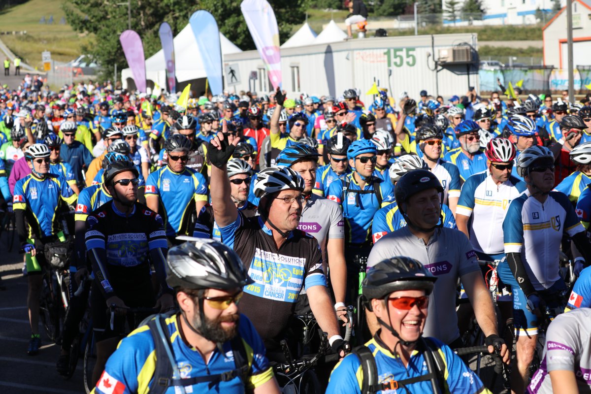 Handout photo from the 2015 Alberta Enbridge Ride to Conquer Cancer. August 8, 2015.