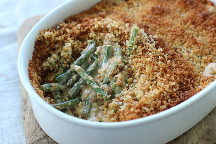 This July 20, 2015 photo shows creamy rye berry and green bean casserole with lemon crumbs in Concord, N.H. Sturdy and very chewy with a rich, tangy flavor, rye berries make an excellent substitute for brown rice. They also can be sprouted and added to salads, breads and other dishes.