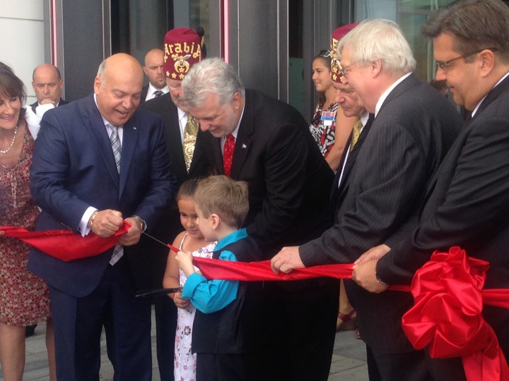 The ribbon is cut at the new Shriners Hospitals in Montreal, Thursday, August 20, 2015.
