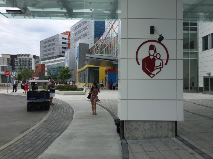 The exterior of the new Shriners Hospital at the Glen Site, Thursday, August 20, 2015.