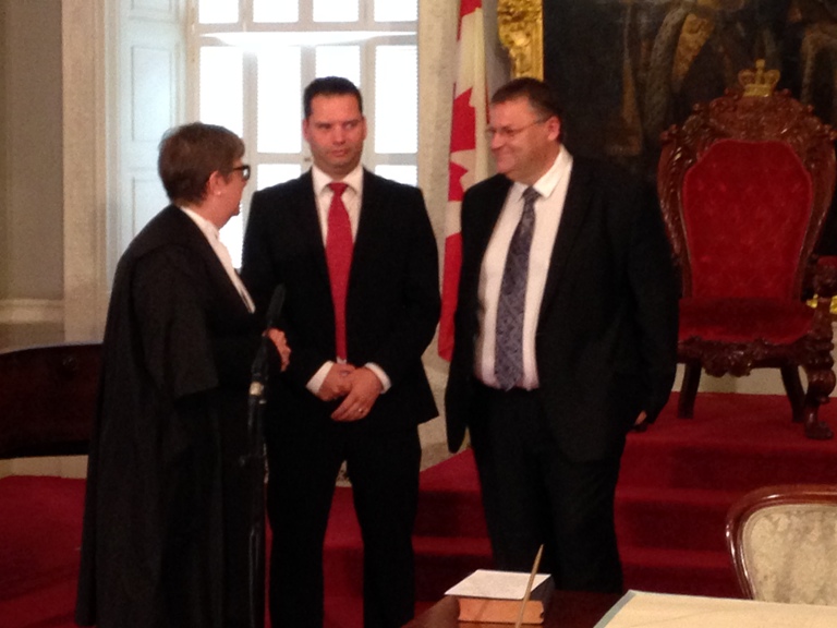 Two Liberal MLAs are sworn in at Province House Wednesday morning.