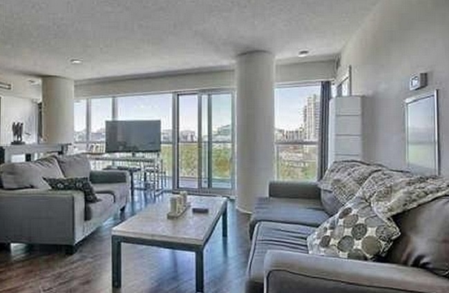 The living room of this downtown Toronto condo.