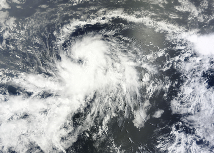 Tropical Storm Danny seen from space on Aug. 19.