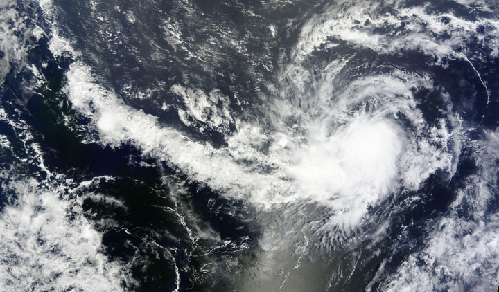 Tropical Storm Erika seen here on Aug. 24.