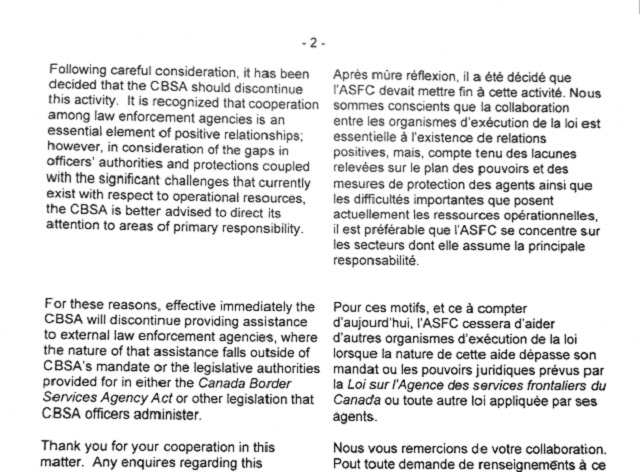 Border officers disciplined for helping RCMP demand Ottawa intervene - image