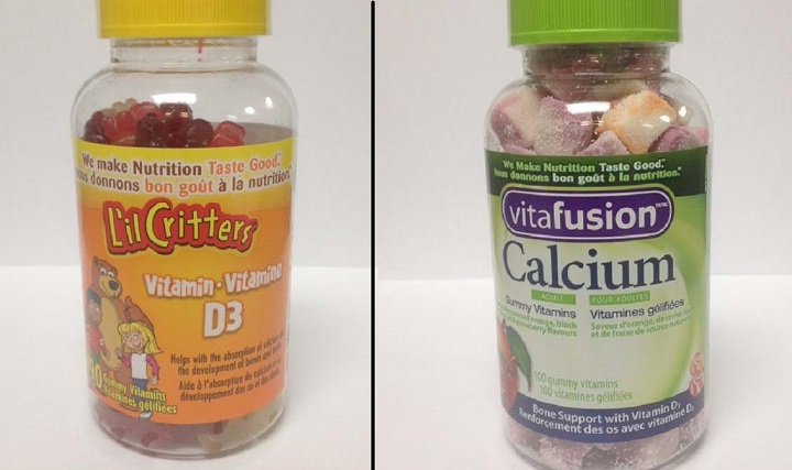 Health Canada issued a recalled for the two two vitamin D products, above, on Aug. 6, 2015.