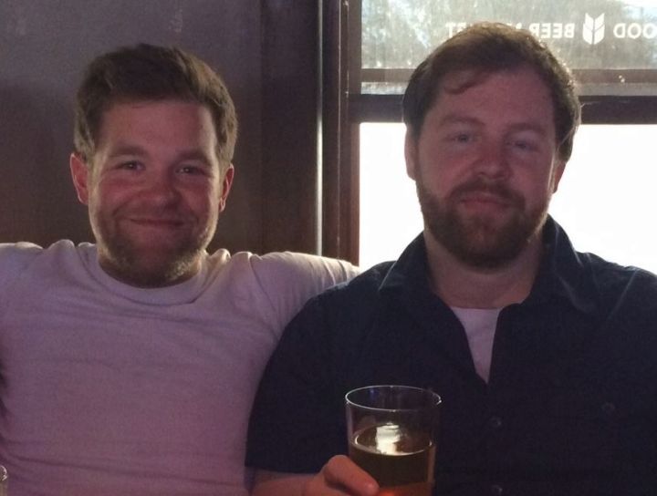 Daniel Walker, 28, (R) was among four people killed in a collision near Jasper Friday, August 14, 2015. He is pictured here with his cousin Jamie Walker (L).