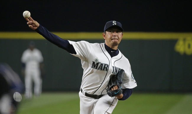 Mariners pitcher Hisashi Iwakuma throws no-hitter in 3-0 win over