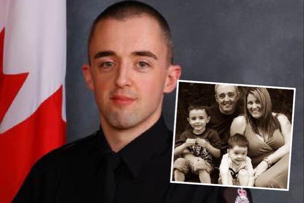 Const. Daniel Woodall, pictured here with his family.