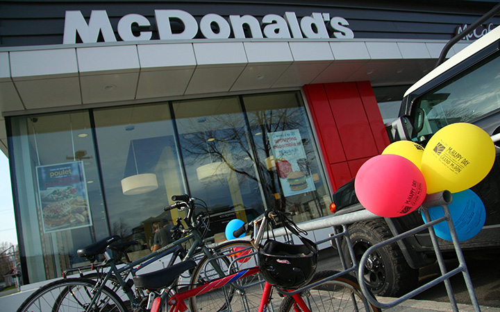 A McDonald's restaurant in Québec City, Canada.