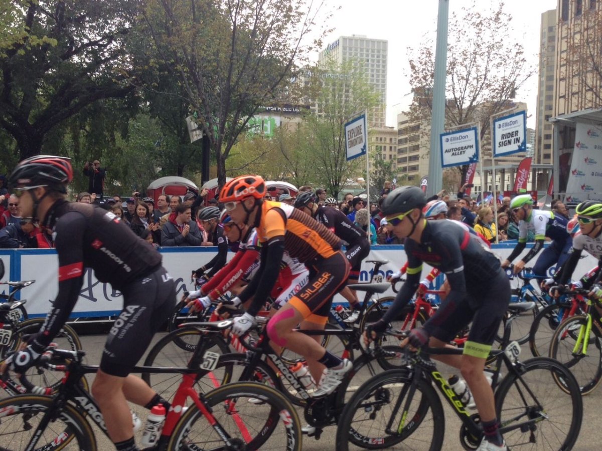 The final leg of the Tour of Alberta begins in downtown Edmonton on Sept. 7, 2015.