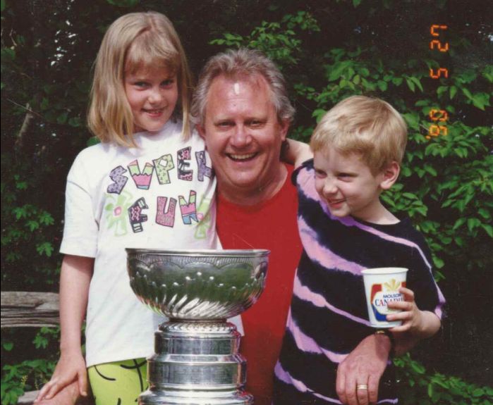 Quinn Phillips, seen here with her father Rod Phillips and her brother.