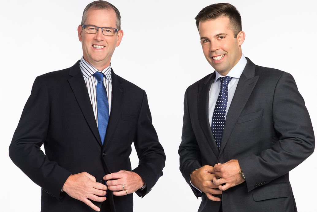 Weekend Morning News duo Kevin O'Connell and Kent Morrison.