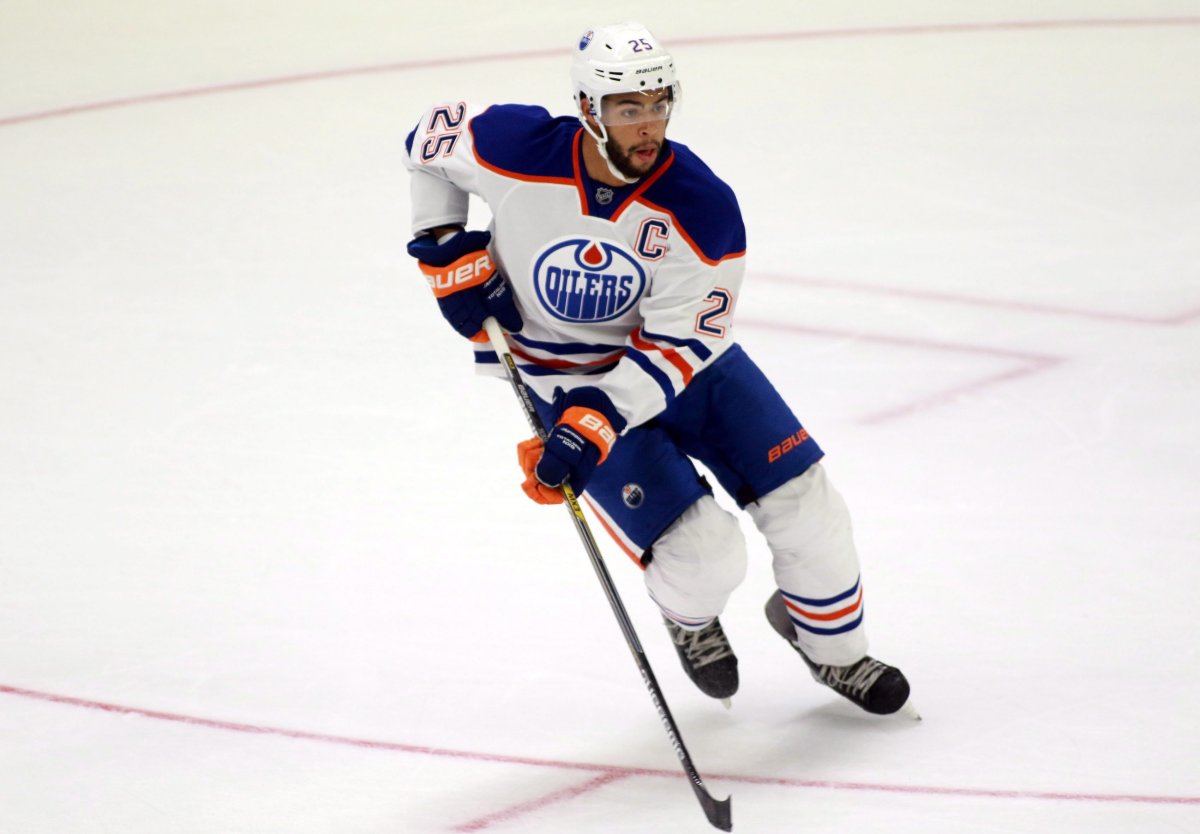 Edmonton Oilers' Darnell Nurse during action at the NHL Young Stars tournament in Penticton, B.C., on Sept. 12, 2015. 
