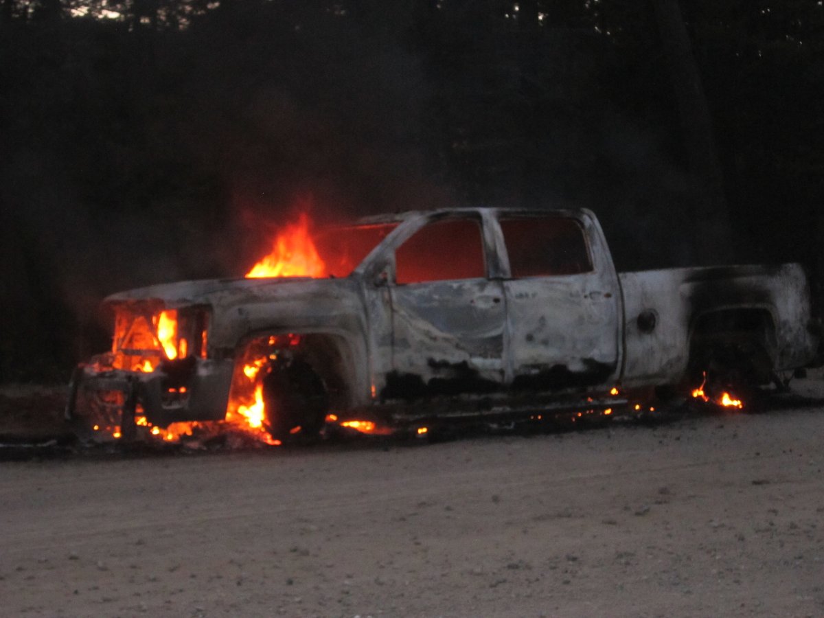 Hunter’s pickup truck destroyed in arson attack - image