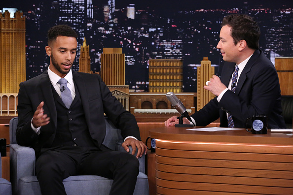 Anthony Sadler during an interview with host Jimmy Fallon on September 1, 2015. (Photo by: Douglas Gorenstein/NBC/NBCU Photo Bank via Getty Images).