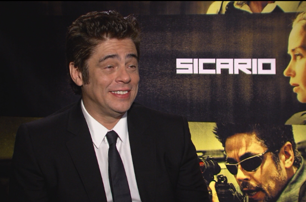 Benicio Del Toro talks about his upcoming film Sicario.