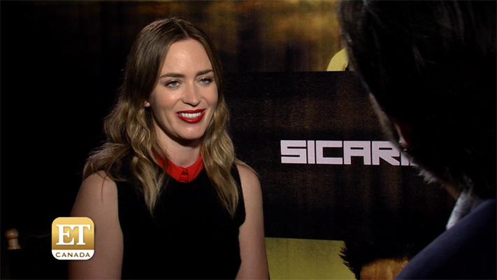 Emily Blunt talks about her new film 'Sicario' directed by Canadian filmmaker Denis Villeneuve.