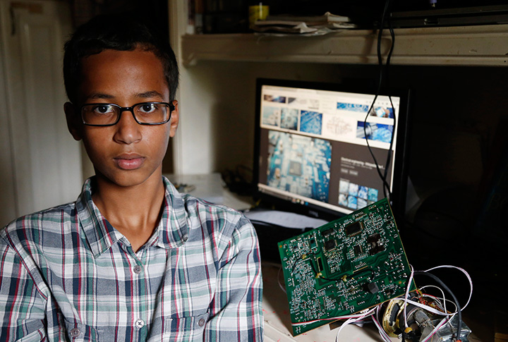 Ahmed Mohamed, who was arrested and interrogated by Texas police after bringing a homemade clock to school, has filed a lawsuit against school officials.