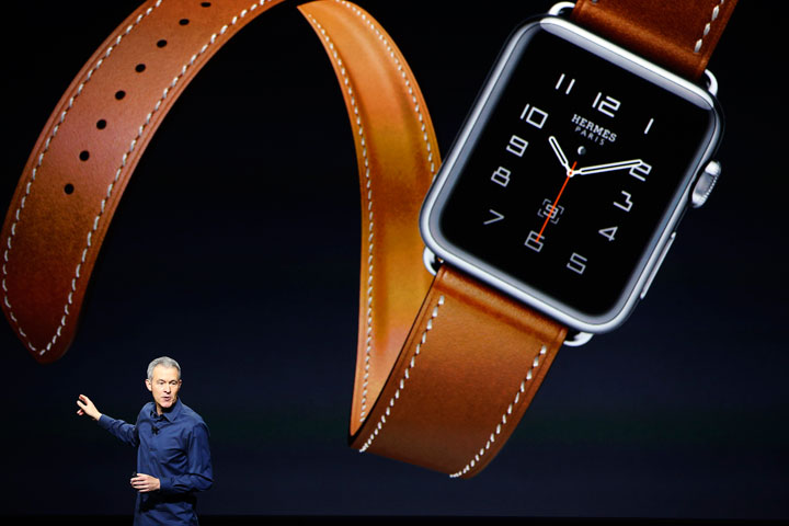 Apple Senior Vice President of Operations Jeff Williams speaks about the Apple Watch on stage during an Special Event at Bill Graham Civic Auditorium September 9, 2015 in San Francisco, California.