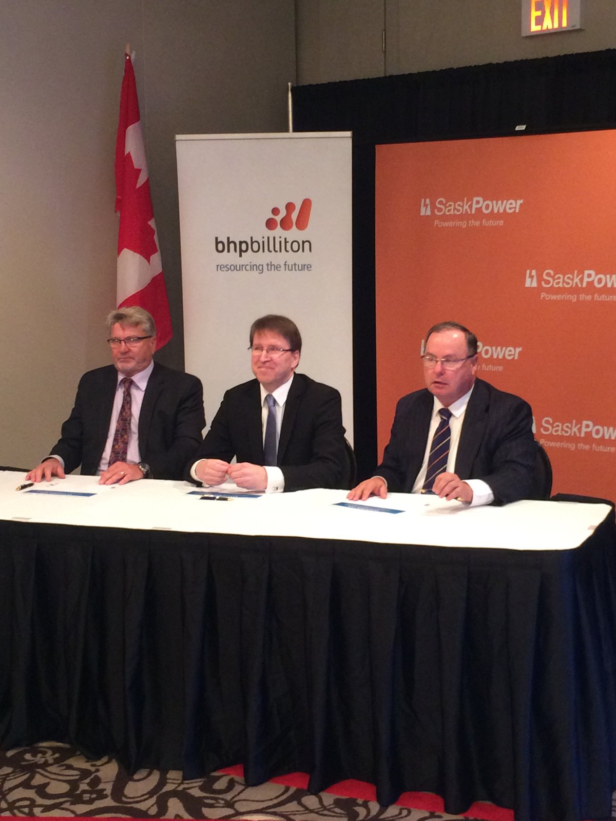 The announcement was made in front of dozens of delegates from over 100 countries attending the SaskPower symposium. 