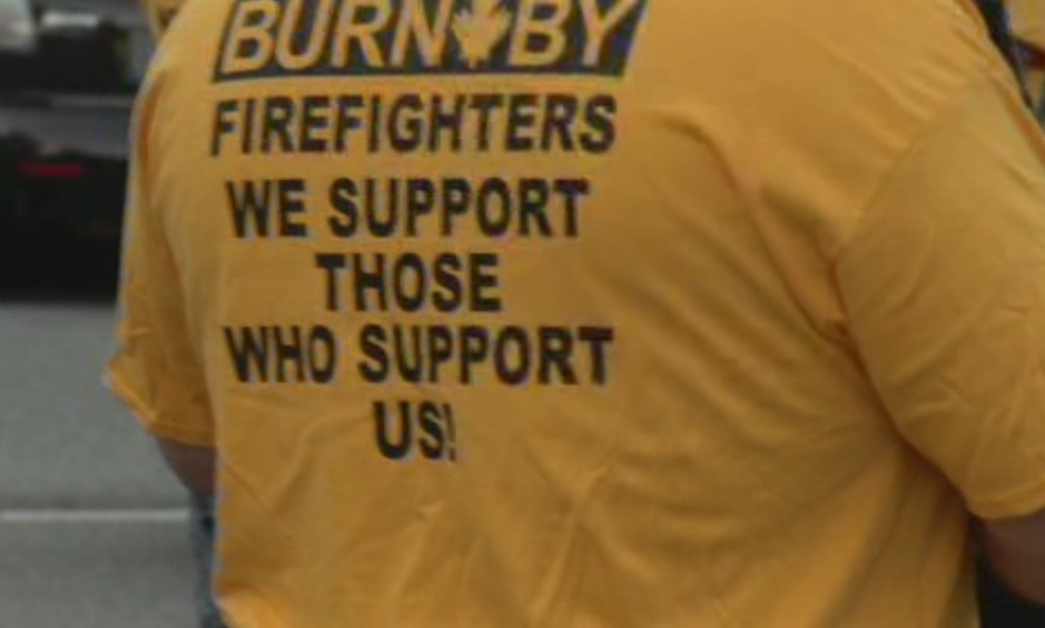 Burnaby firefighters take their contract dispute to city hall - image