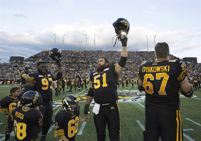The Hamilton Tiger-Cats .