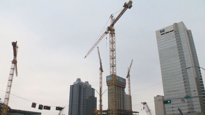 People in downtown Edmonton Sunday afternoon got a sneak peak of "Dance of the Cranes.".