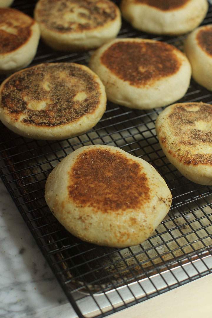 This Aug. 3, 2015 photo shows English muffins in Concord, NH. Homemade English muffins are easy to make and taste just as good as the store-bought variety.