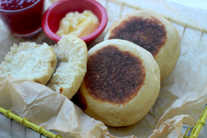 This Aug. 3, 2015 photo shows English muffins in Concord, NH. Homemade English muffins are easy to make and taste just as good as the store-bought variety.