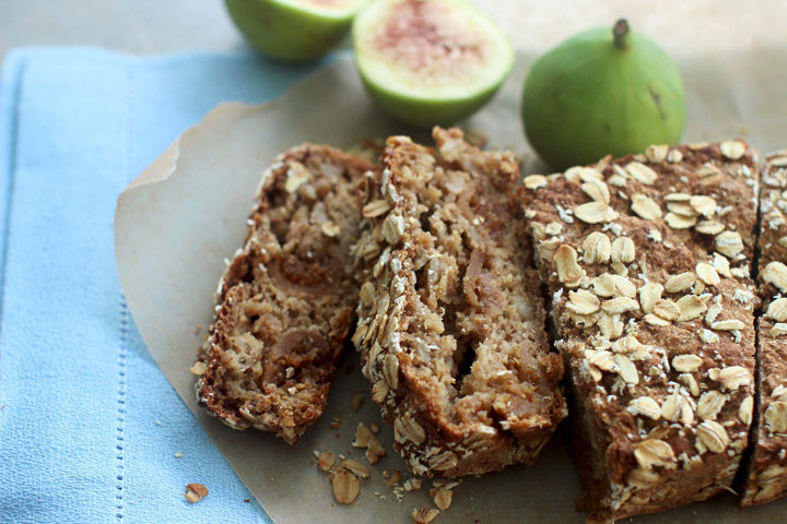 This Aug. 3, 2015, photo shows fig grain porridge bread in Concord, N.H. The combination of farro, barley and oats give this recipe a substantial heft, while the dried figs lend a gentle sweetness and moist crumb.