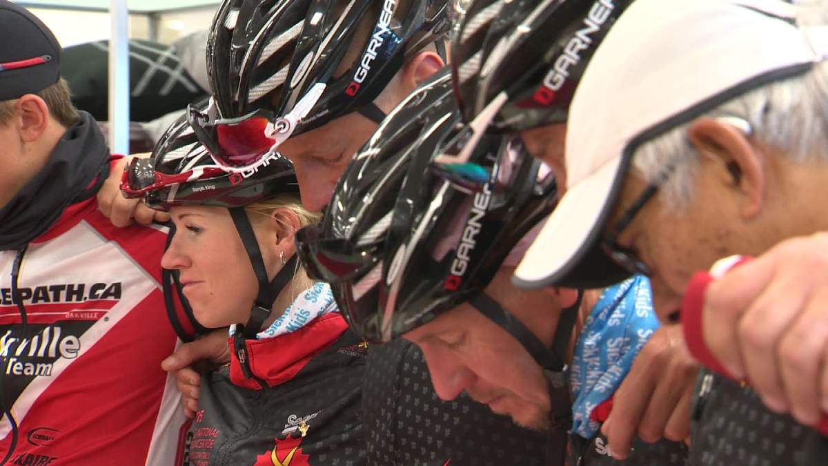 Cyclists dedicate their ride on Thursday to Sean Collins.