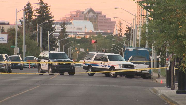 Police investigate after a 32-year-old man was found dead on a central Edmonton street on Aug. 31, 2015.