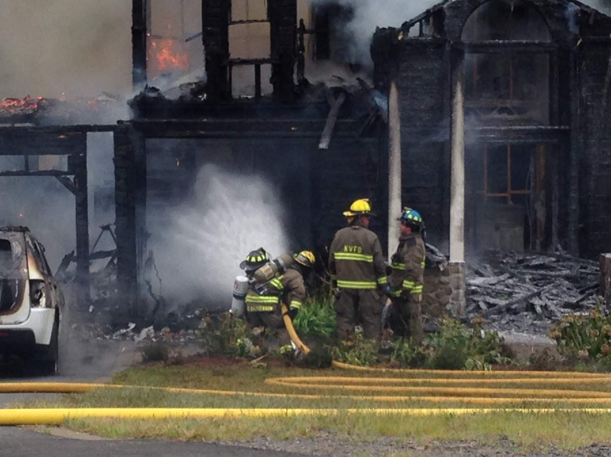 Firefighters from neighbouring departments were called in to help fight the blaze.