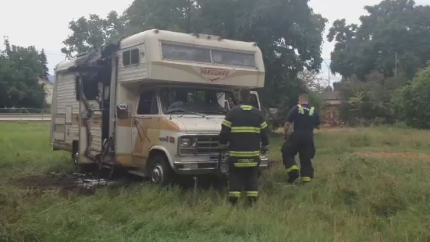 Camper vehicle goes up in flames in Kelowna - image