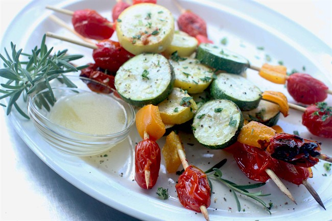 Easy veg skewers for back-to-school nights that aren't easy