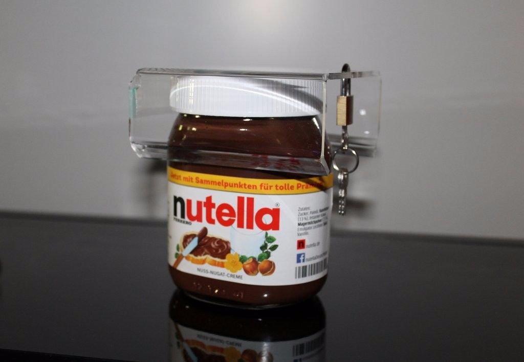 Introducing: the Nutella lock. Guaranteed to keep your spread safe from your roommates, other family members, or perhaps yourself.