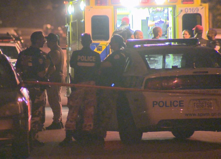 Police investigate after a shooting sends one to hospital in Pointe-Aux-Trembles, Wednesday, September 9, 2015.