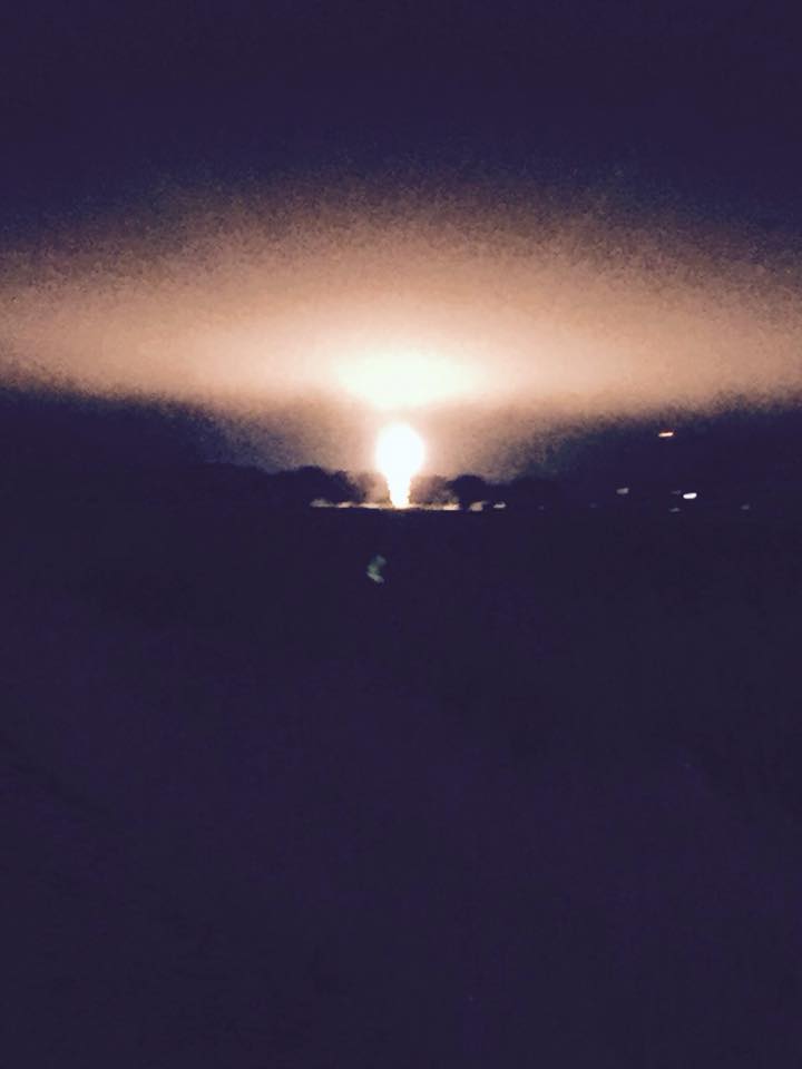 Jeff French captured a pipeline fire at a TransCanada natural gas pipeline station in Kittson County, Minn. 