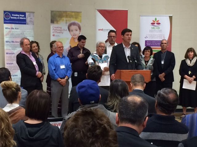 A task force led by Mayor Don Iveson has released a strategy to end poverty in Edmonton, Friday, Sept. 18, 2015. 