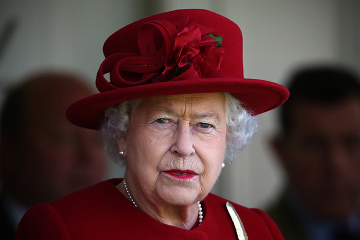 Queen Elizabeth II looks on as she arrives at the Braemar Gathering on September 5, 2015 in Braemar, Scotland. 