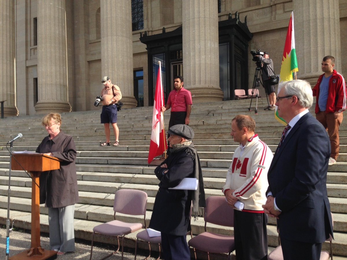 Rally held at Legislature to support bringing more refugees into