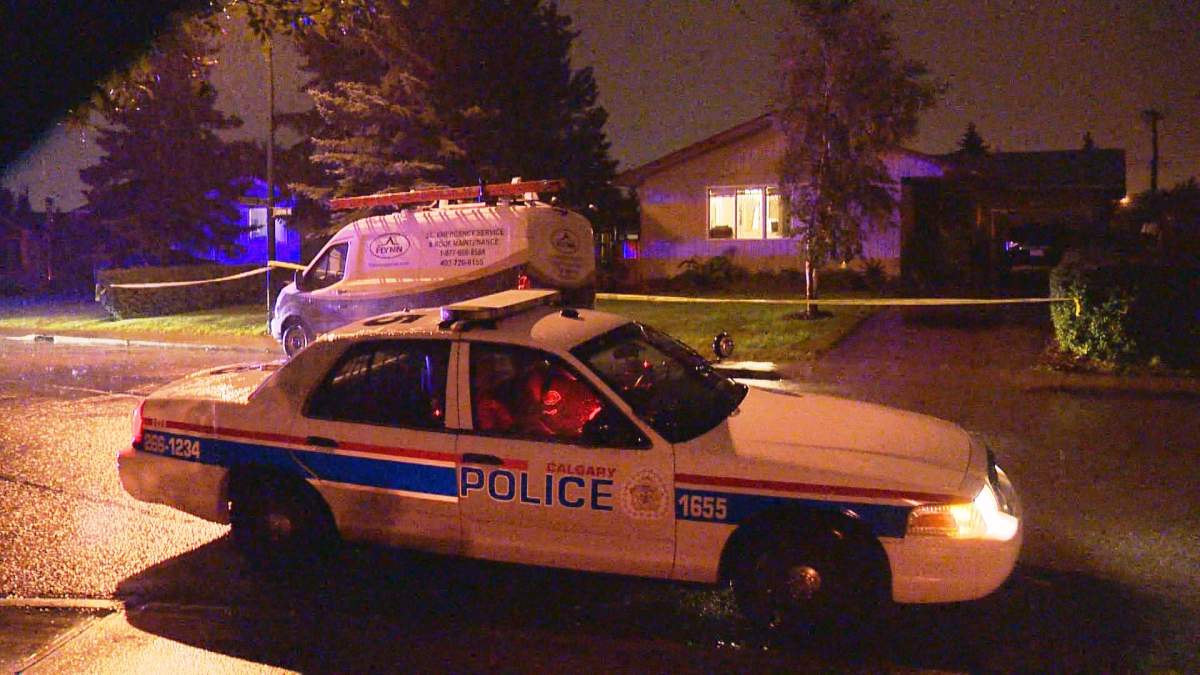 Police investigate gunshots along Sabrina Road S.W. on Monday, September 14, 2015. 
