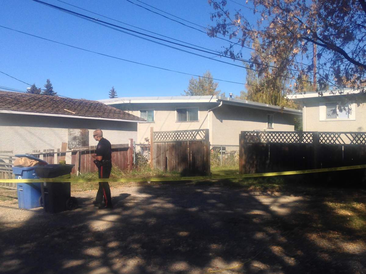 Police investigate a death in the the 2600 block of 43 Street S.E. on Sept. 30, 2015.
