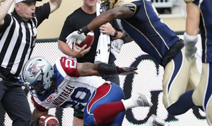 The Montreal Alouettes beat the Winnipeg Blue Bombers, Sunday, September 20, 2015.